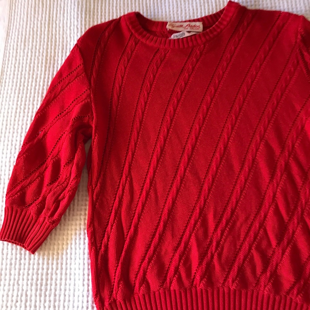 1970s Elizabeth Arden Salon × Agnona Cotton Knit Pullover — Made in Italy — Size